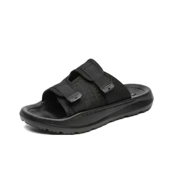 Lanza Slip Resistant Abrasion Resistant Cushioning Slide Slippers Men's Black