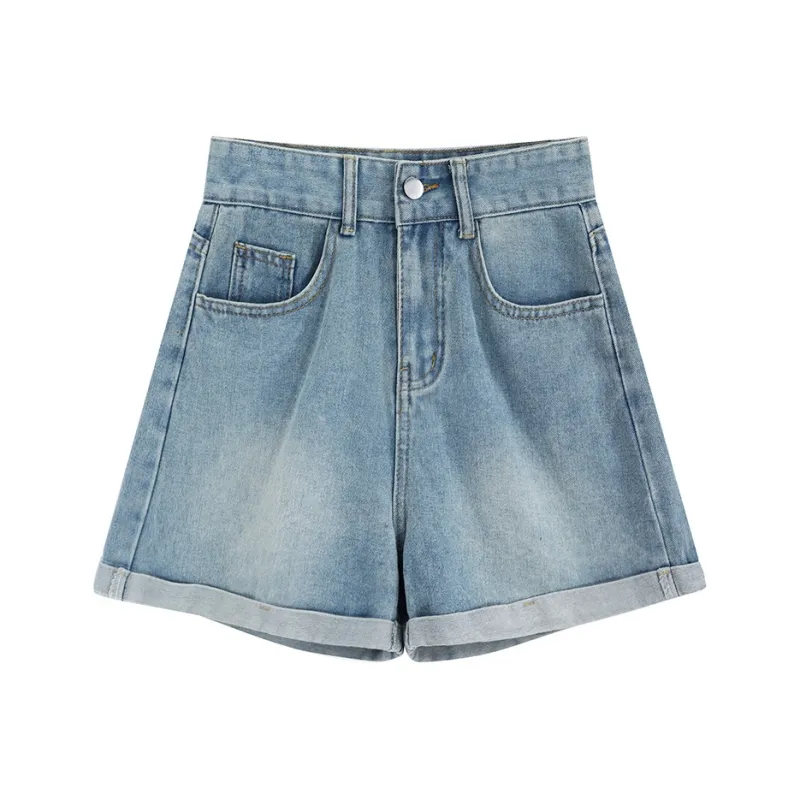 Garbege Denim Shorts Women's Blue-0