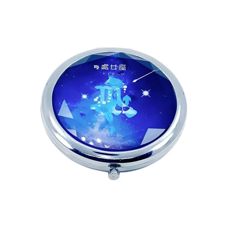 JIXUAN Twelve Constellation Double Sided Foldable Make Up Mirrors-7