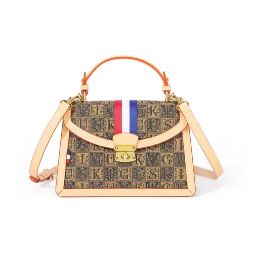 GUSKI Top Grain Cow Leather Crossbody One Shoulder Handbag Regular Women's Multicolor