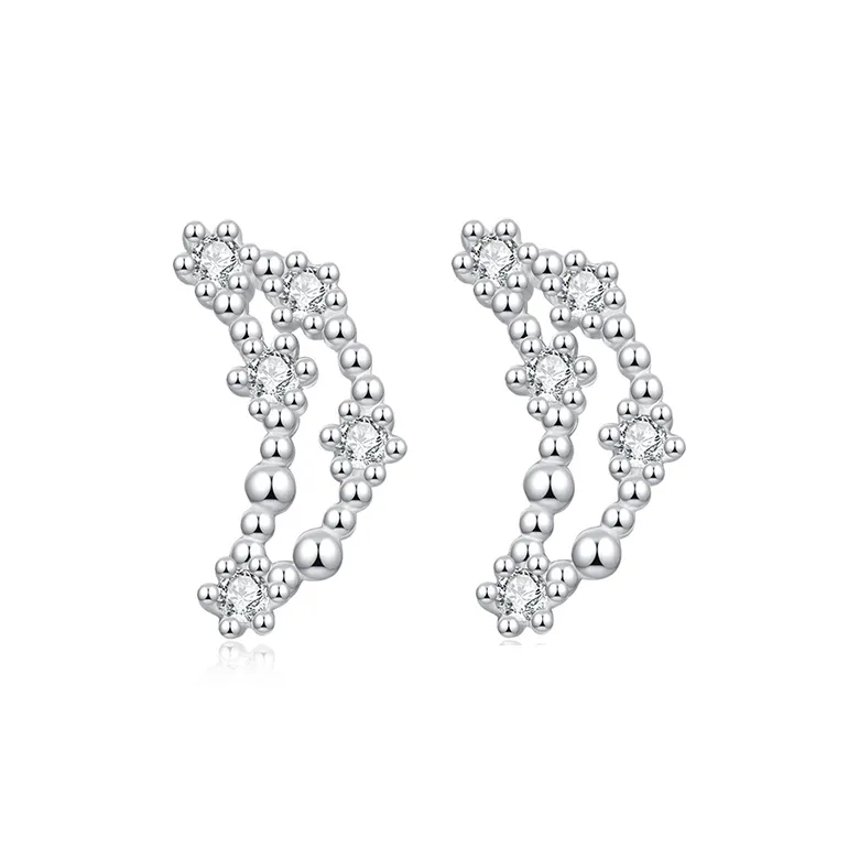 JAY S999 Fine Silver Stud Earrings Unisex-17
