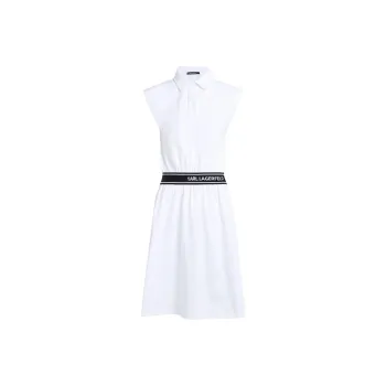 KARL LAGERFELD SS25 Sleeveless Dress Women's White