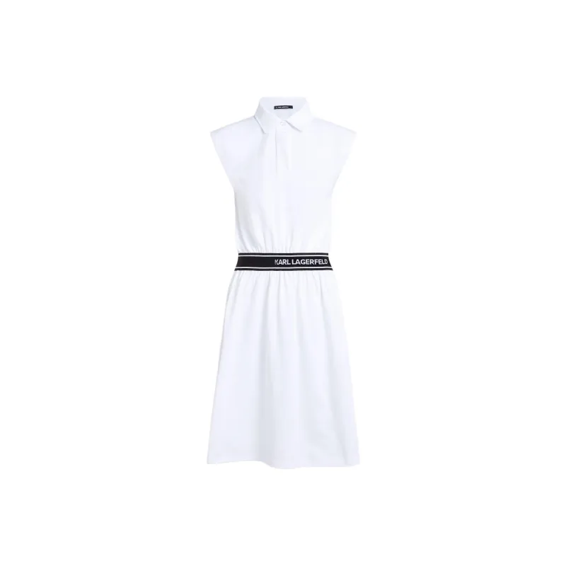 KARL LAGERFELD SS25 Sleeveless Dress Women's White-0