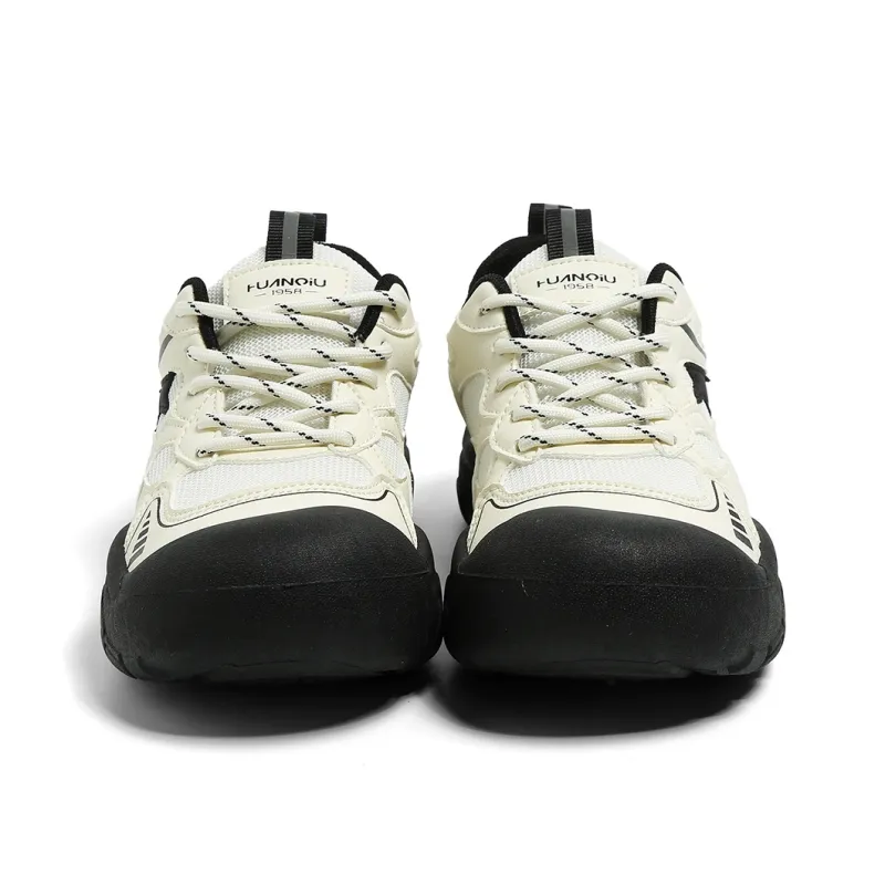 HUANQIU Non slip, Wear resistant, Impact resistant Low Top Hiking Shoes Women's Beige Black-3
