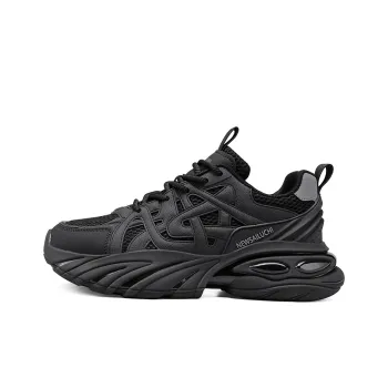 IZEIZIG Chunky Sneakers Men Low Top Black