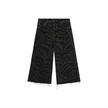 GANNI Zebra print Denim Shorts