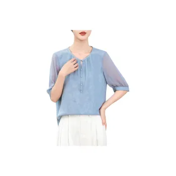 Yi Mengyuan Shirts Women's Haze Blue