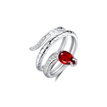 FANSHINER Natural Garnet Rings Women's