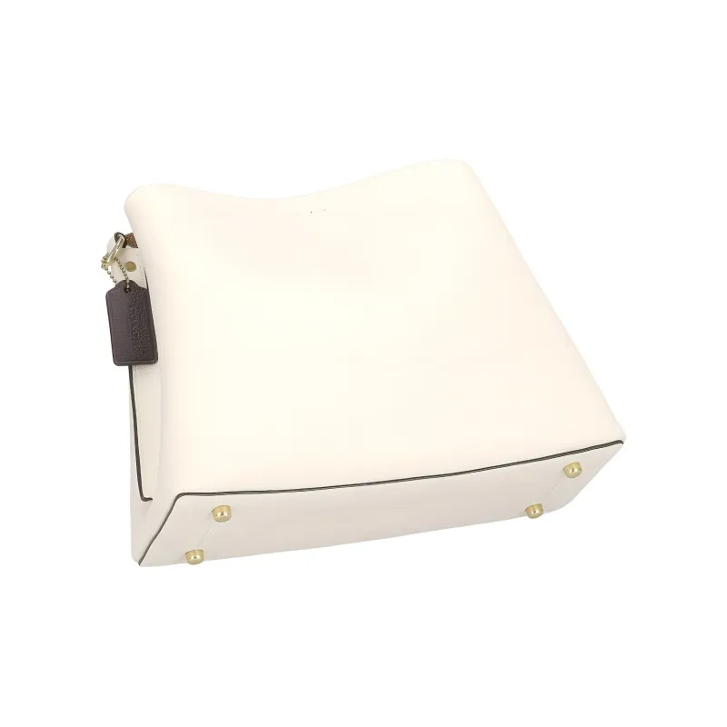 COACH Willow Pebbled Leather Tote Bag, Shopping Bag, Handbag, Shoulder Bag Large Size Women's White-2