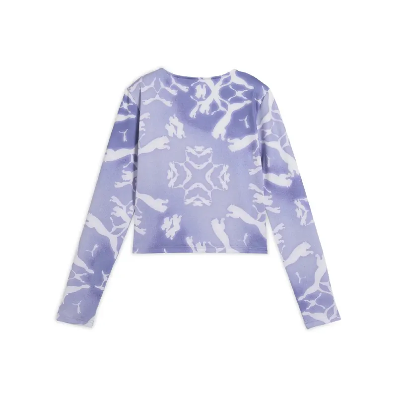 PUMA SS25 Drop Shoulder Sleeve T Shirt Women's Sky Blue-1