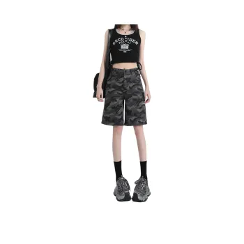 Wen Shan Denim Shorts Women's Gray Green