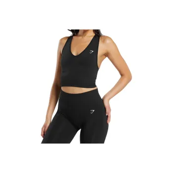 GYMSHARK Everyday Seamless Crop Tank Sport Vests Women's Black