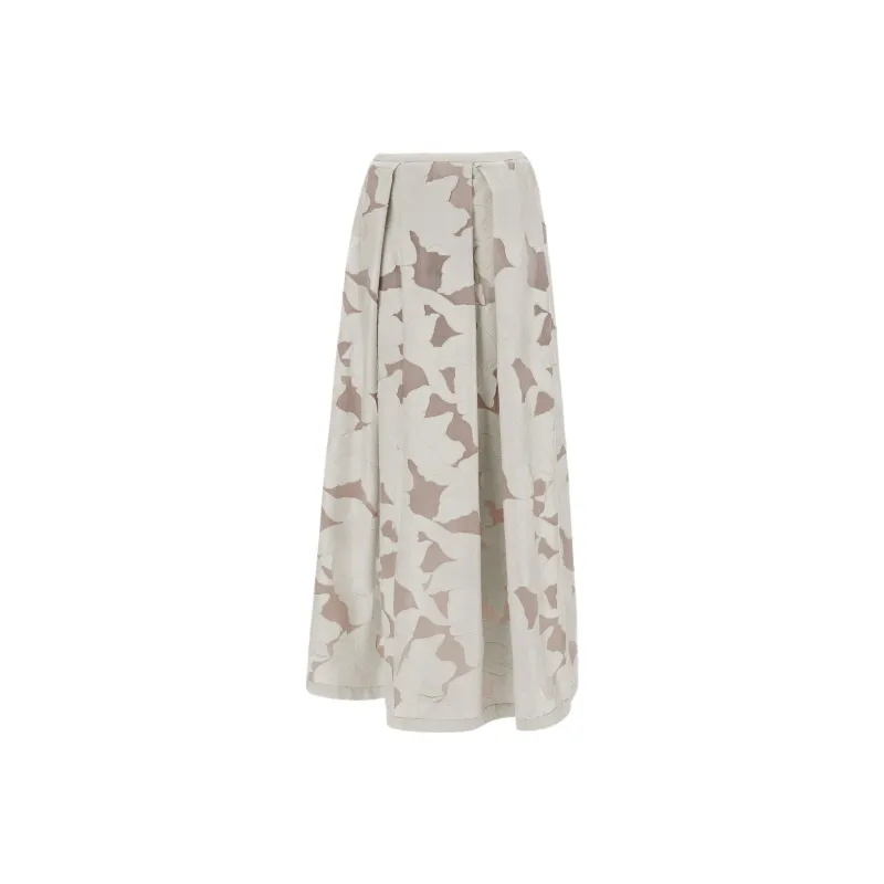 HERNO Blooming jacquard Maxi Skirt-0