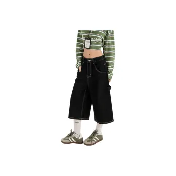 Concubine Zhu Denim Shorts Women's Black Gold