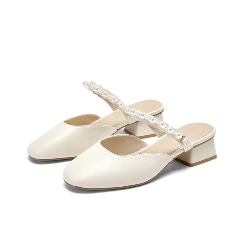 DAPHNE Wrap-toe Slippers Women's Ecru-2