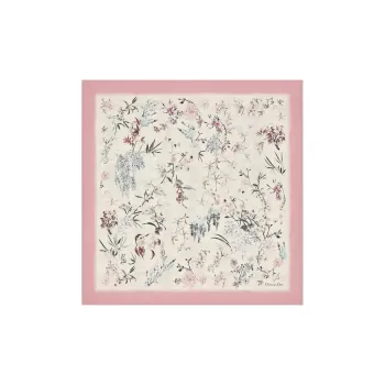 DIOR Silk Twill Silk Scarves Unisex Pink
