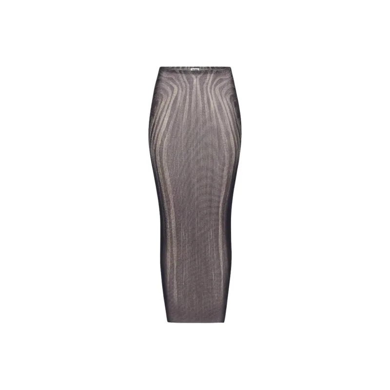 Jean Paul Gaultier Spiral Mesh Maxi Skirt-0