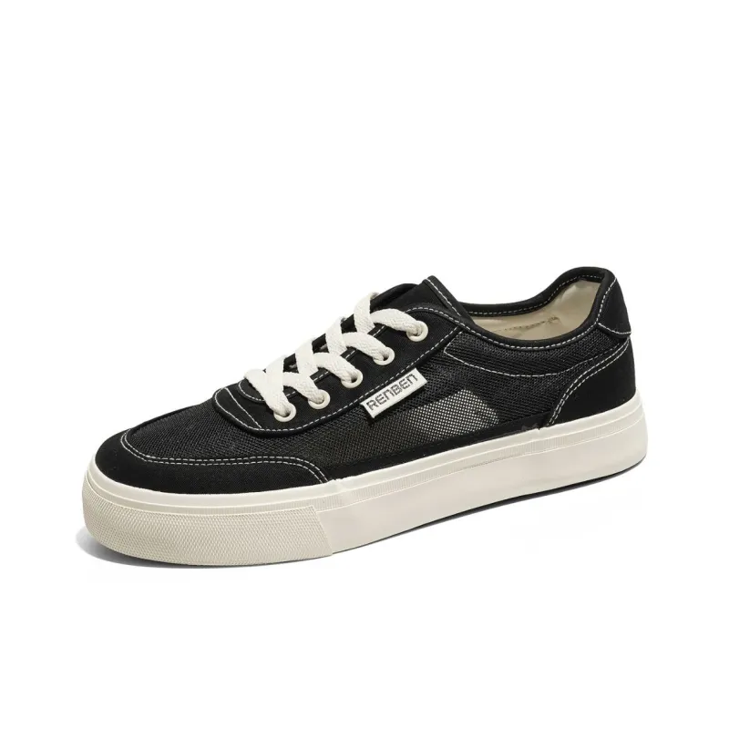 RENBEN Breathable And Slip Resistant Low Top Canvas Shoes Men's-1