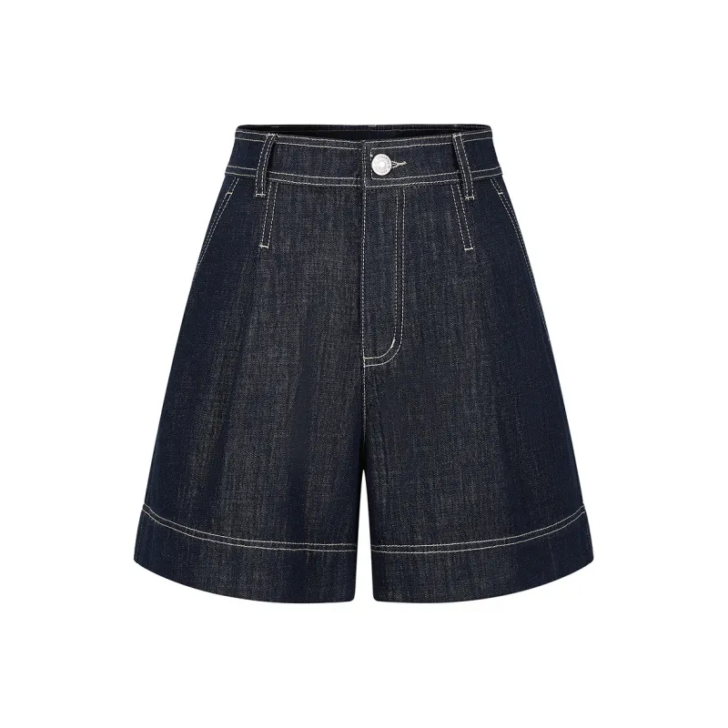 JZ. ANNAKRO Denim Shorts Women's Dark Blue-0