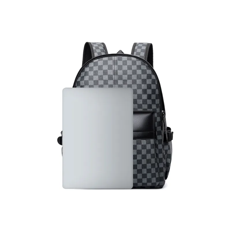 H YXIANG PU Backpack Men's Multicolor-1