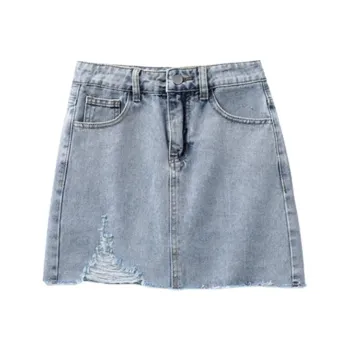 SONGS ALONG Denim Short Skirts Women's Vintage