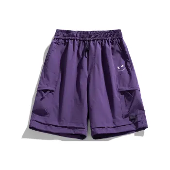 Warrior Huichao Riding The Wind Collection Cargo Shorts Unisex Purple