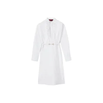 GUCCI FW25 Long Sleeved Dress Women's White