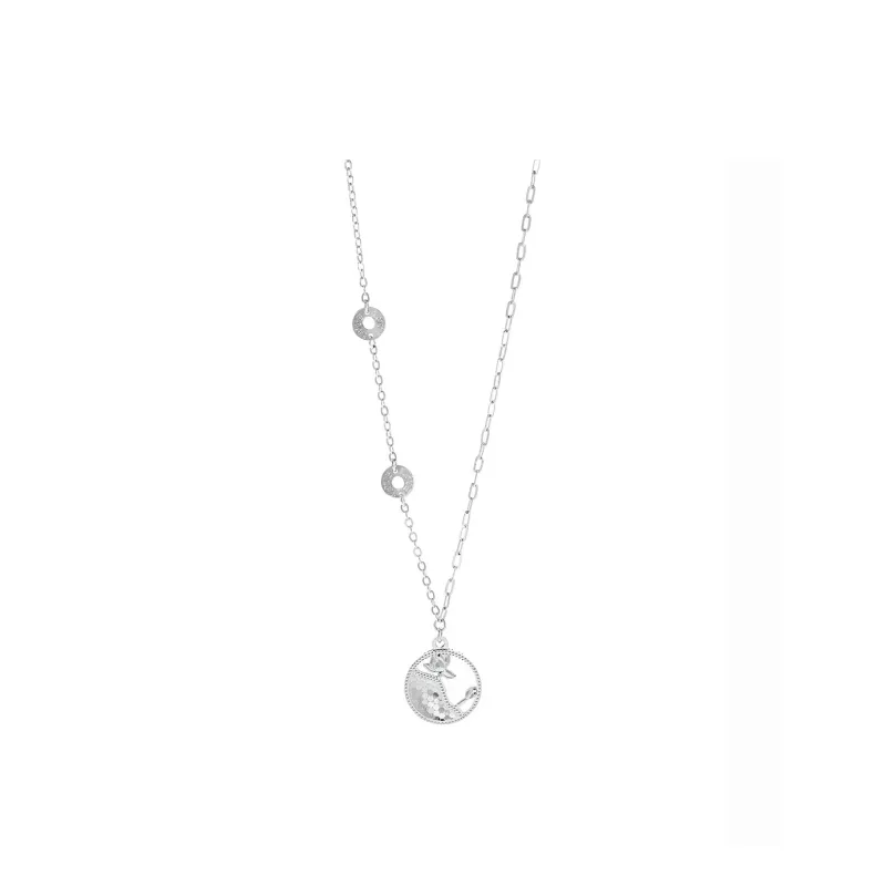 Happy Tide S999 Fine Silver Necklaces Women's-0