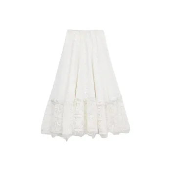 LOEWE SS25 Casual Long Skirt Women's White