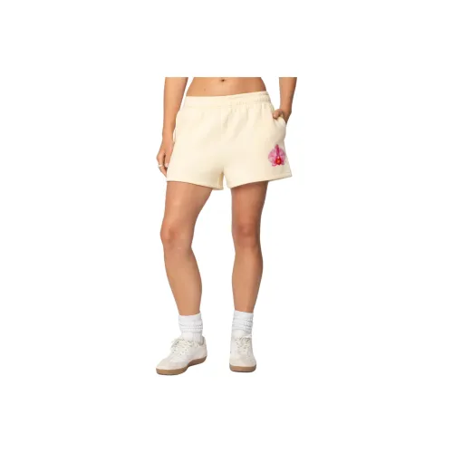 Edikted Orchid Babe Sweat Shorts Sports Shorts Women's Yellow