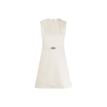 Patou Logo jacquard Cotton A line Minidress