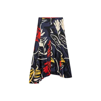 ZARA ZW Series Casual Long Skirt Women's Sea Blue