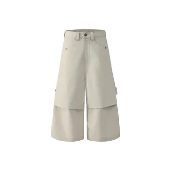 Wen Shan Denim Shorts Women's Apricot