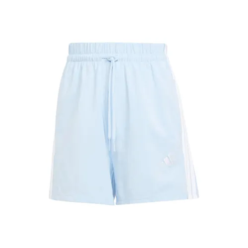 Adidas ESSENTIALS3 Stripes Sports Shorts Women's Luminous Blue/White