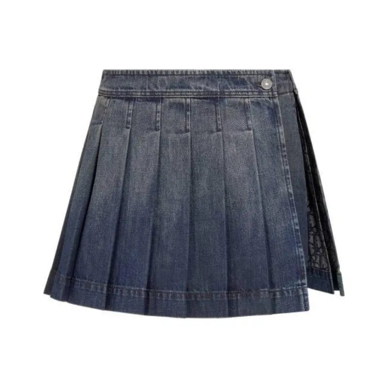 DIOR Denim Short Skirts Women's Blue-0