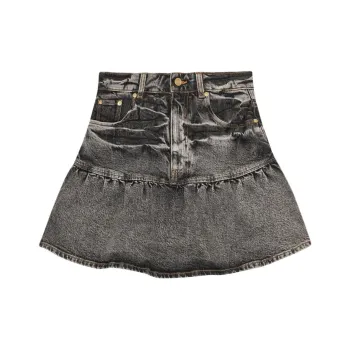 GANNI Whiskering effect Mini Skirt