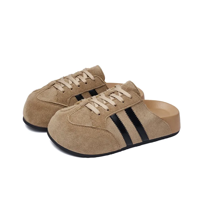 MUKALUO Rubber Sole Quiet Odor Resistant Abrasion Resistant Slip Resistant Closed Toe Slippers Women's-2