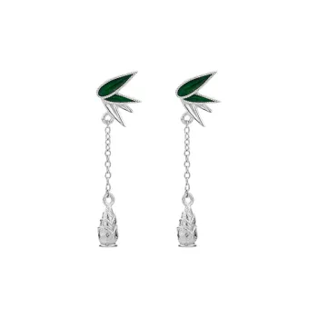 Shunqin Silver Building 999 Fine Silver Earrings Women's
