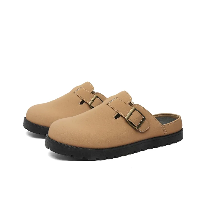 OUGLEMEN Rubber Sole Quiet, Odor Resistant, Slip Resistant Closed Toe Slippers Men's Box Included-11