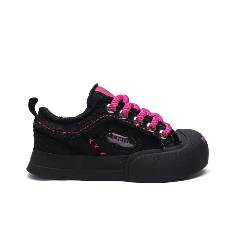 MOMGOG Low Top Skateboard Shoes Women's Black-1