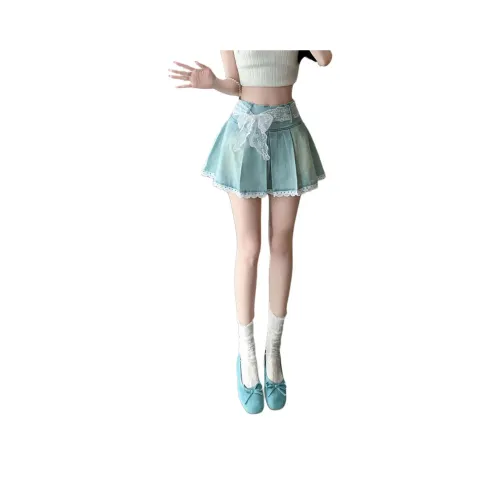 Mu Xiao Xin Denim Short Skirts Women's