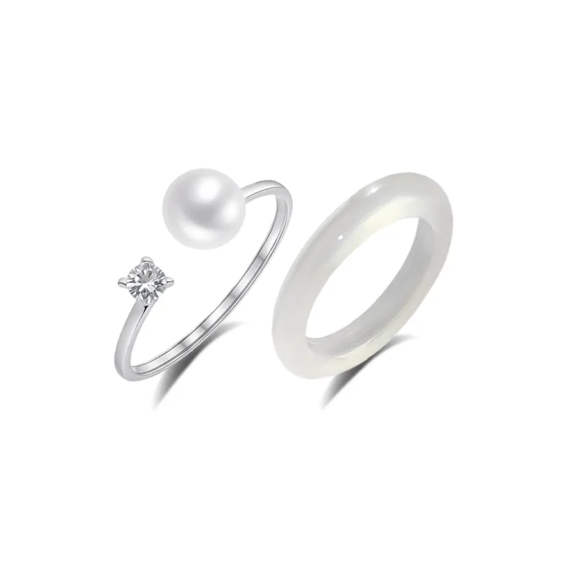 7℃ Jade Rings Unisex-0