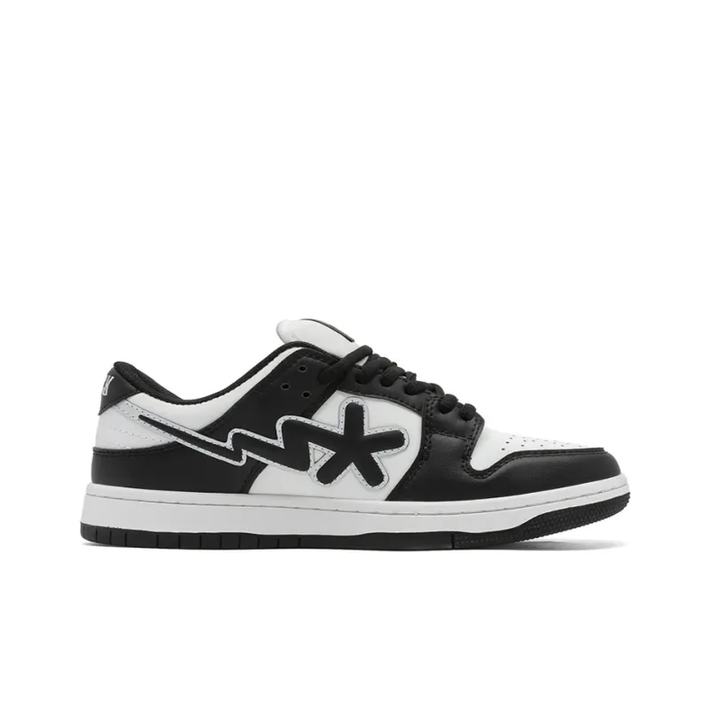 B.Duck Slip Resistant Cushioning Abrasion Resistant Breathable Low Top Skateboard Shoes Unisex Black-2