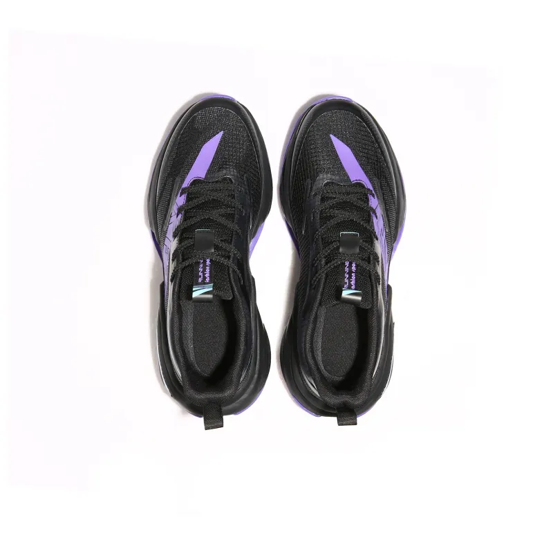KFT Running Shoes Unisex Low Top Silver White/White Black/White Purple-16
