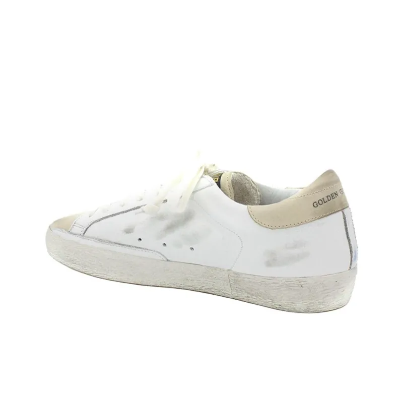Golden Goose Super Star Low Top Skateboard Shoes Men's Ecru-3
