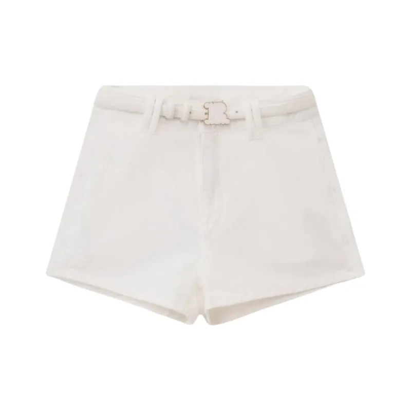 Bebe SS24 Denim Shorts Women's Raw White-0