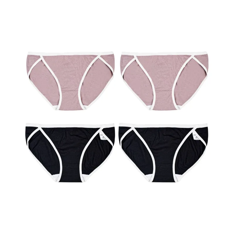 Flowers In Water Underpants Women's 4 Pack-13