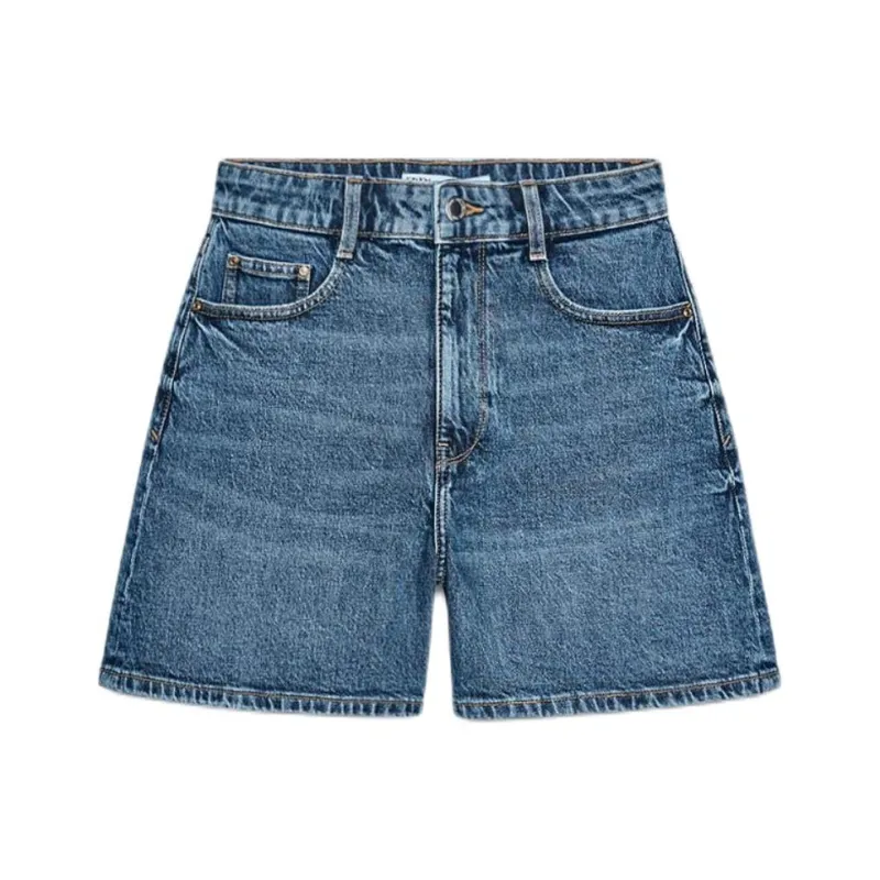 ZARA Denim Shorts Women's Blue-0