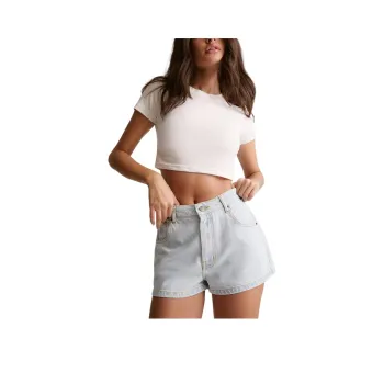 NASTY GAL The Denim Hotpant Denim Shorts Women's Light Blue