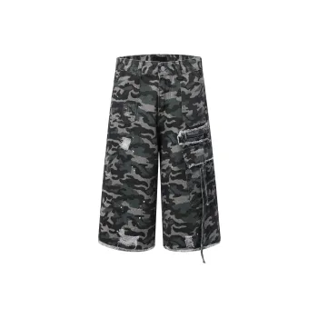 VINMUK Denim Shorts Unisex Camouflage